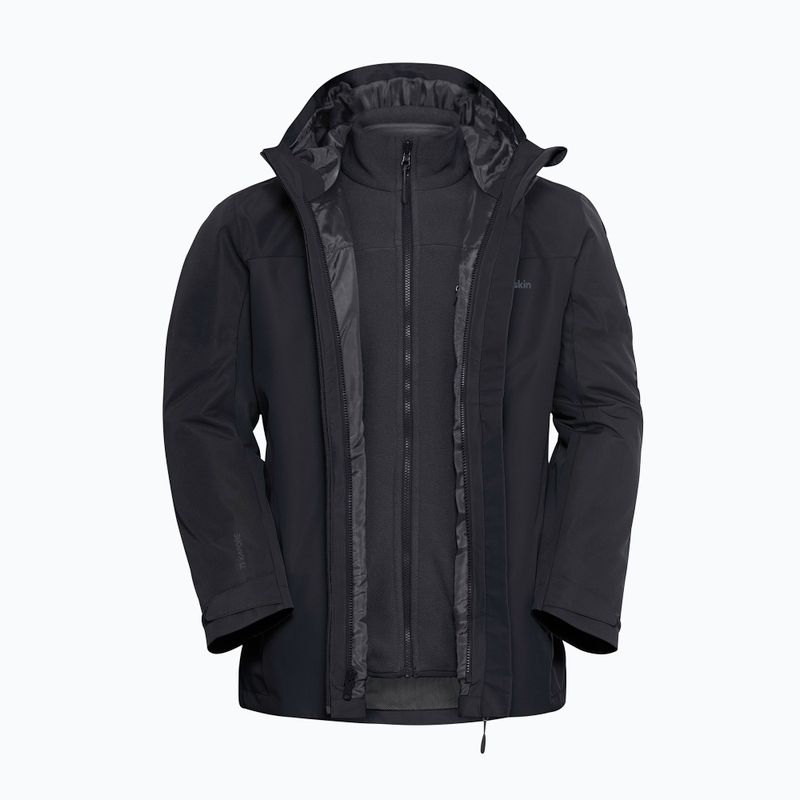 Herren 3in1 Jack Wolfskin Taubenberg Jacke schwarz 12