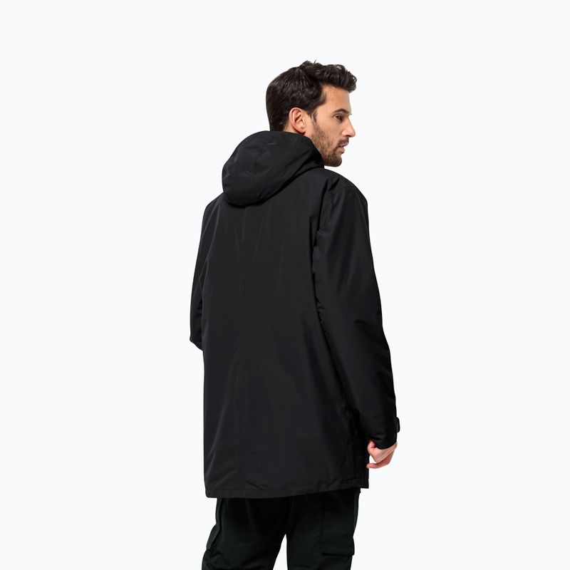 Jack Wolfskin Herren Winterjacke Winterlager Parka schwarz 2