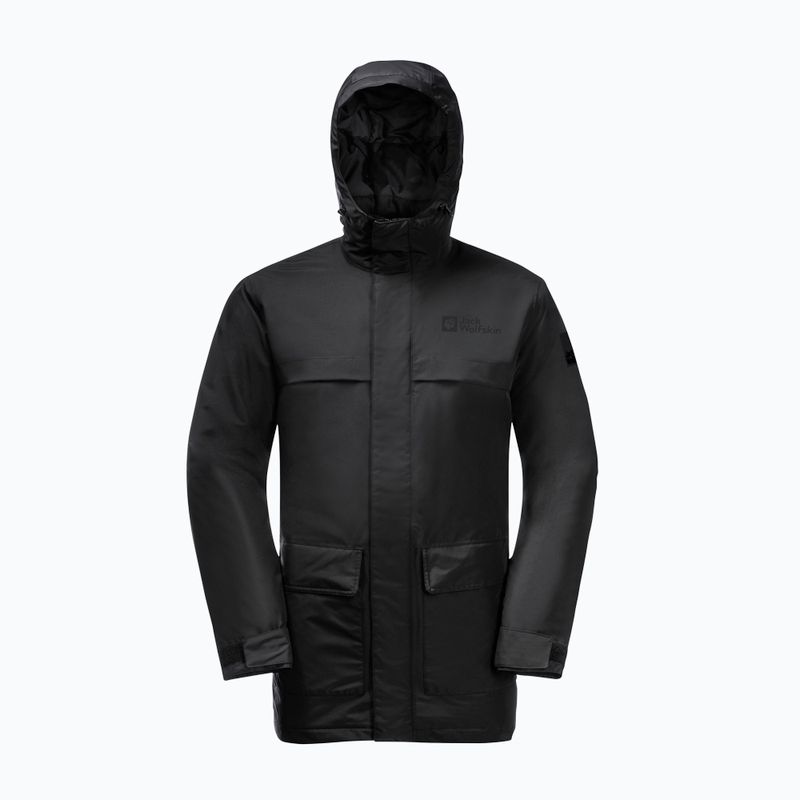 Jack Wolfskin Herren Winterjacke Winterlager Parka schwarz 7