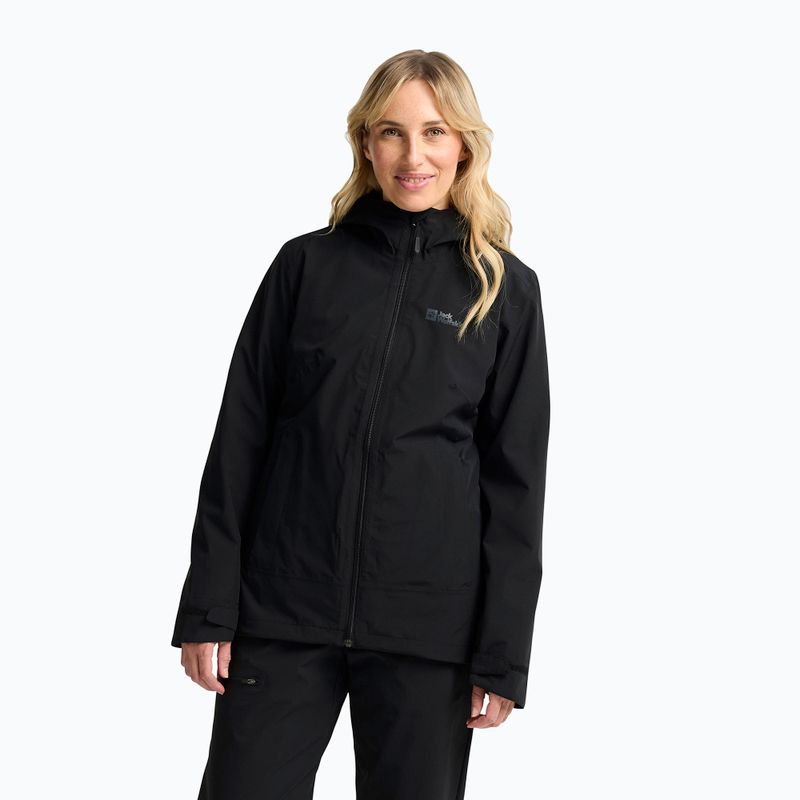 Damen 3in1 Jack Wolfskin Moonrise 3In1 Jacke schwarz