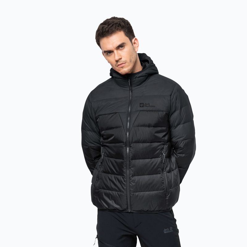 Jack Wolfskin Herren Daunenjacke Dna Tundra Down Hoody schwarz 1206612_6350_006