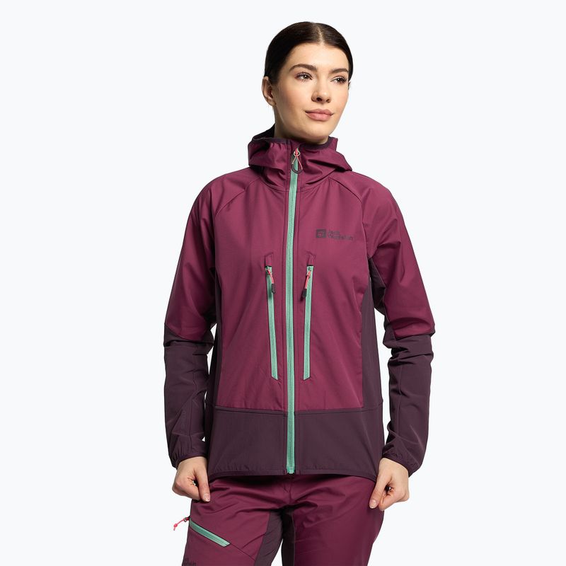 Jack Wolfskin Alpspitze Hoody Damen Skijacke lila 1307391_1014