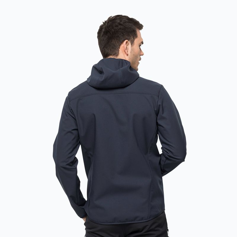 Jack Wolfskin Herren Softshelljacke Bornberg Hoody navy blau 1307471_1010 2