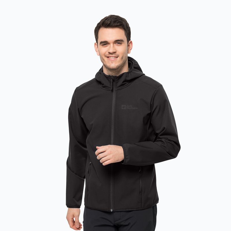 Jack Wolfskin Bornberg Hoody Herren Softshelljacke schwarz 1307471_6000