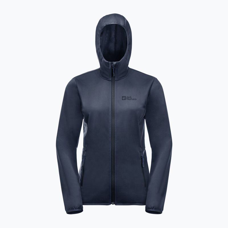 Jack Wolfskin Damen Softshelljacke Windhain Hoody navy blau 1307481_1010 10