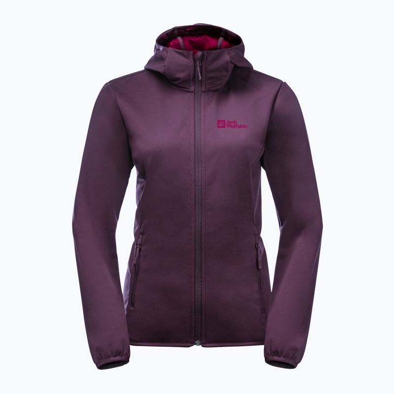 Jack Wolfskin Damen Softshelljacke Windhain Hoody lila 1307481 10