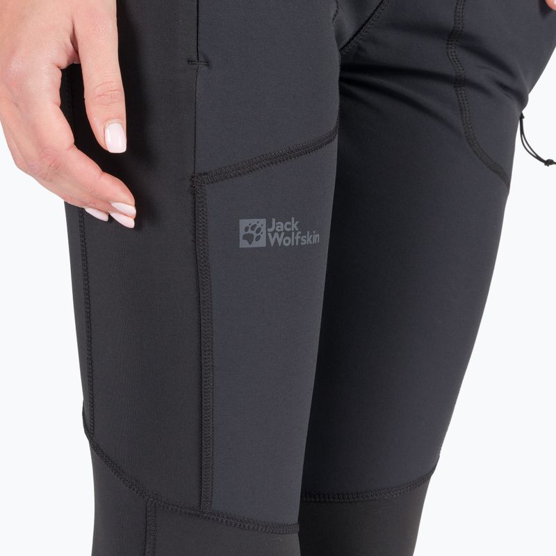 Jack Wolfskin Damen Leggings Salmaser Tights schwarz 1507781_6000_005 6