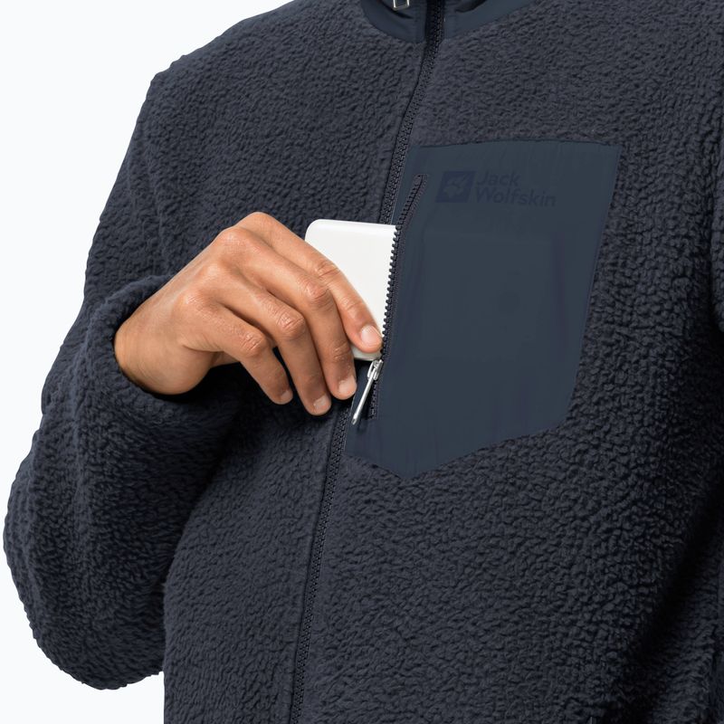 Jack Wolfskin Herren Kingsway Fleece-Sweatshirt navy blau 1709002 4
