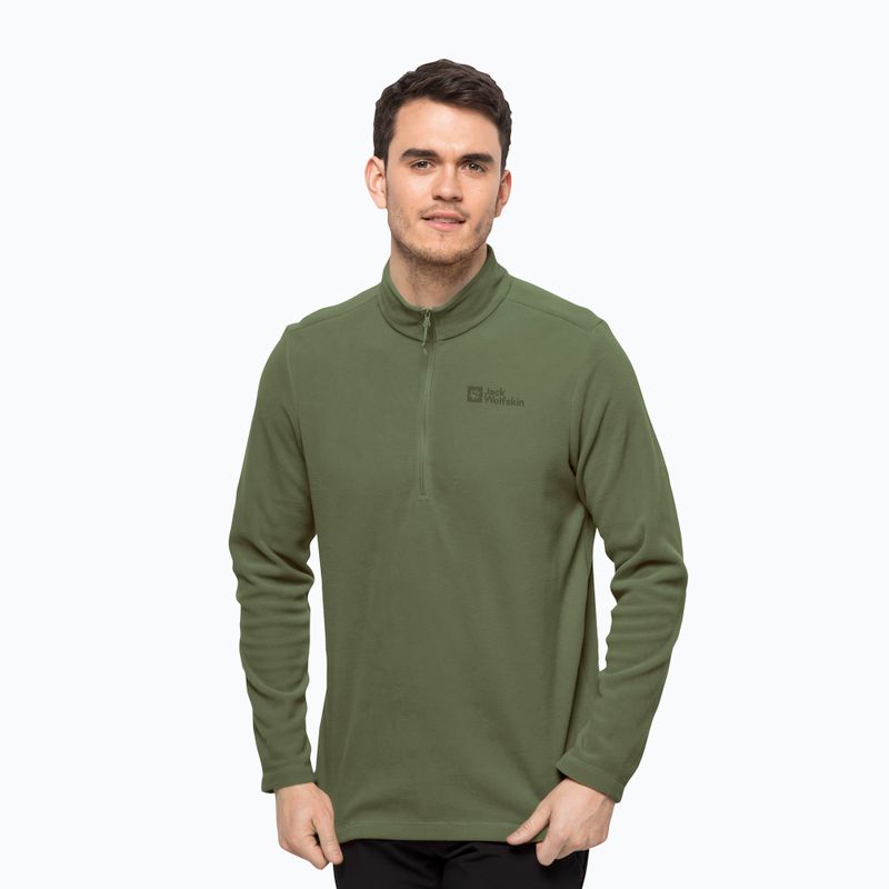 Jack Wolfskin Herren Fleece-Sweatshirt Taunus HZ grün 1709522_4129_002