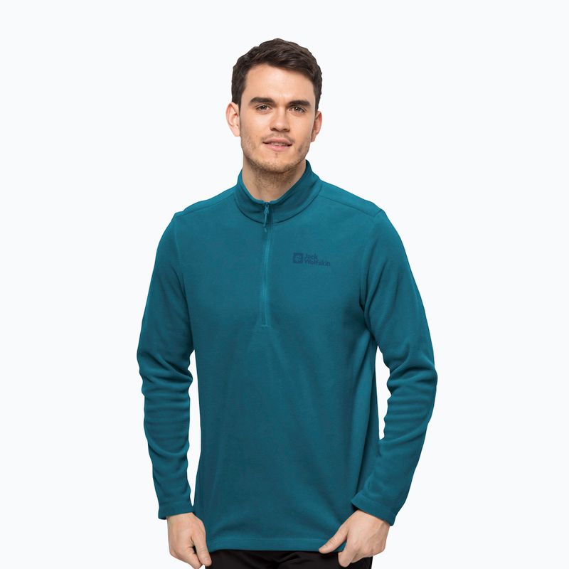 Jack Wolfskin Herren Fleece-Sweatshirt Taunus HZ blau 1709522_4133_002