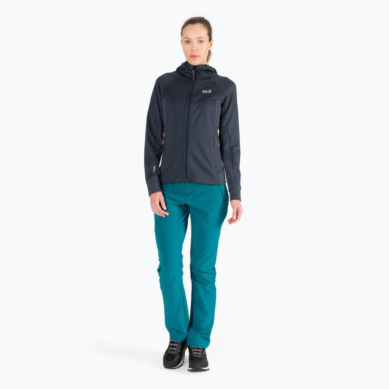 Damen Fleece Jack Wolfskin Hydro Grid Fleece grau 1709911 2