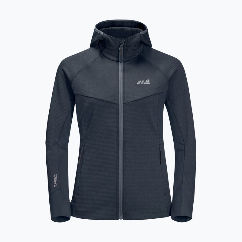 Damen Fleece Jack Wolfskin Hydro Grid Fleece grau 1709911 9