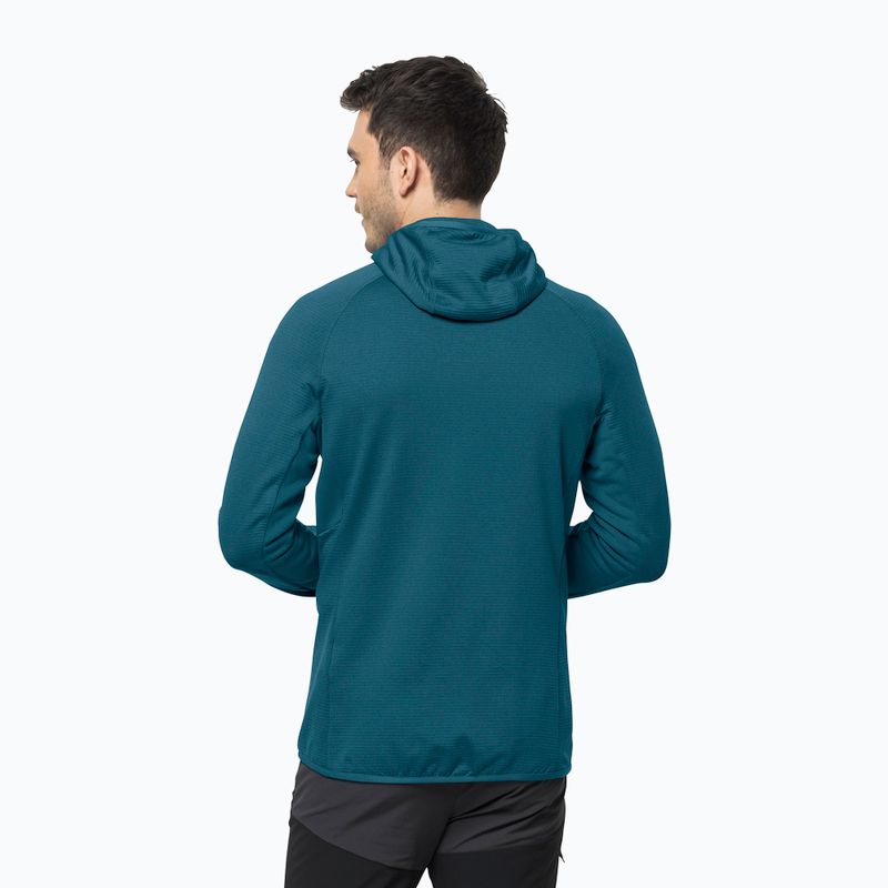 Herren Jack Wolfskin Hydro Grid Hooded FZ Fleece-Sweatshirt blau 1710002 2