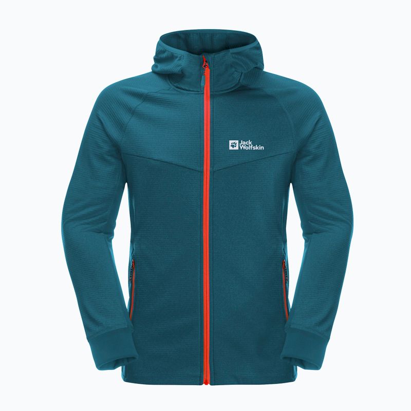 Herren Jack Wolfskin Hydro Grid Hooded FZ Fleece-Sweatshirt blau 1710002 6