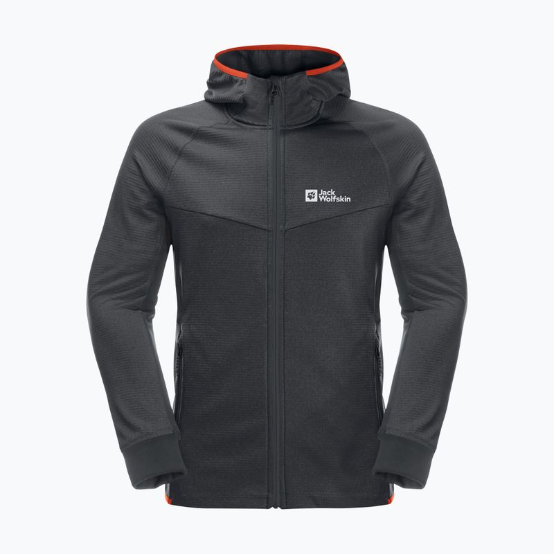 Herren Jack Wolfskin Hydro Grid Hooded FZ Fleece-Sweatshirt grau 1710002 6