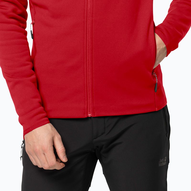 Jack Wolfskin Herren Baiselberg Fleece-Sweatshirt rot 1710541 4