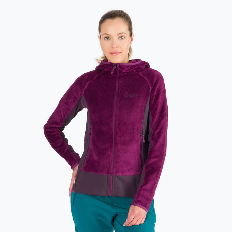 Jack Wolfskin Damen Rotwand Kapuzen-Fleece-Sweatshirt lila 1710741