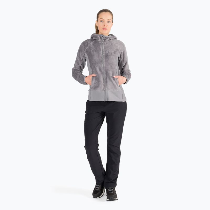 Jack Wolfskin Damen Rotwand Kapuzen-Fleece-Sweatshirt grau 1710741 2