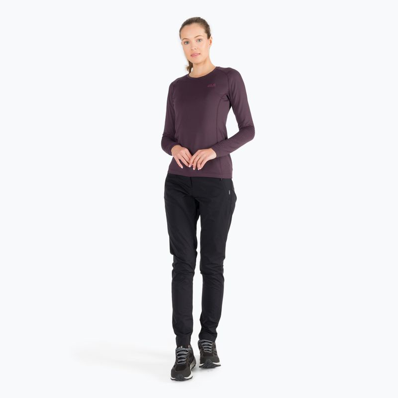 Jack Wolfskin Herren Trekking Longsleeve T-Shirt Infinite LS lila 1808311 2