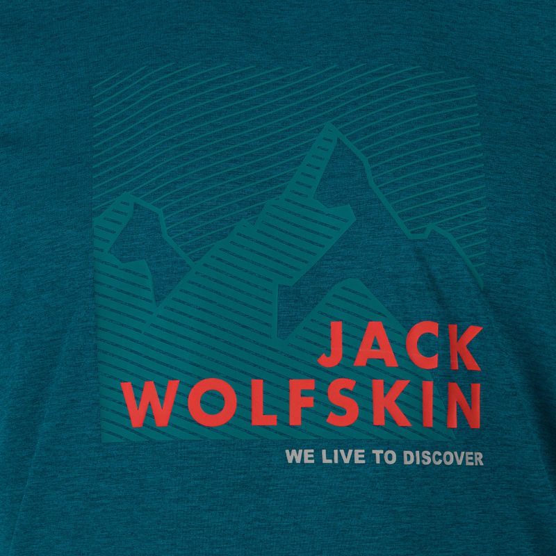 Herren Jack Wolfskin Wandern Grafik-T-Shirt blau 1808761_4133 6