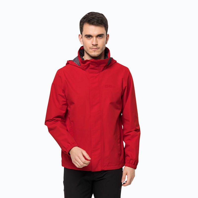 Jack Wolfskin Herren Stormy Point 2L wasserdichte Jacke rot 1111142