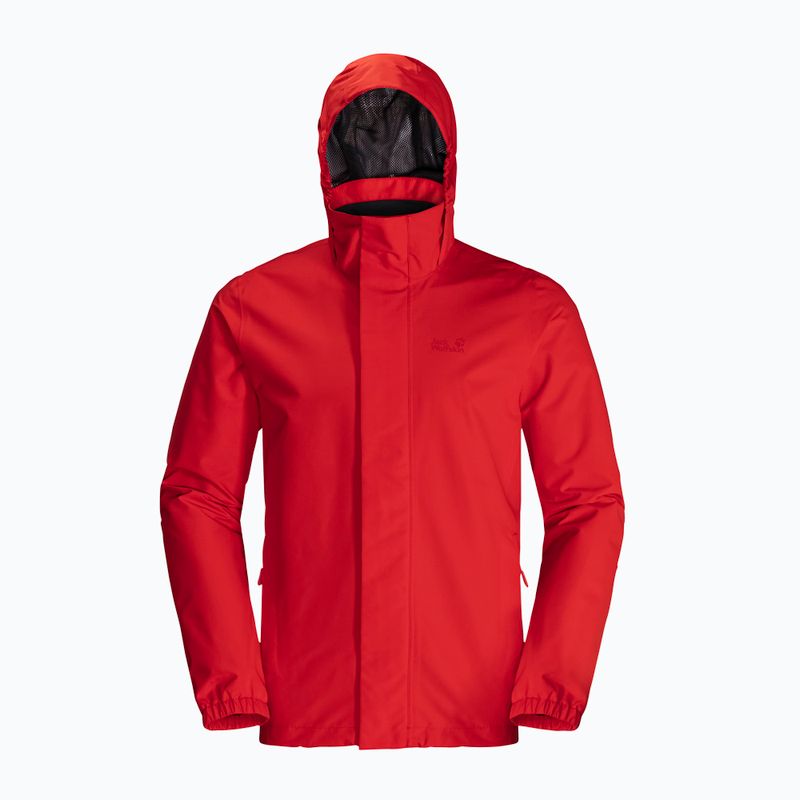 Jack Wolfskin Herren Stormy Point 2L wasserdichte Jacke rot 1111142 6
