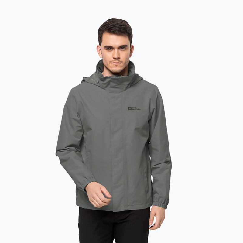 Jack Wolfskin Herren Stormy Point 2L Regenjacke grün 1111142