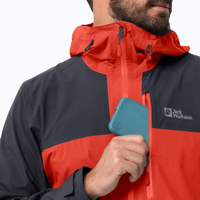 Jack Wolfskin Herren Go Hike Regenjacke rot 1114051 3
