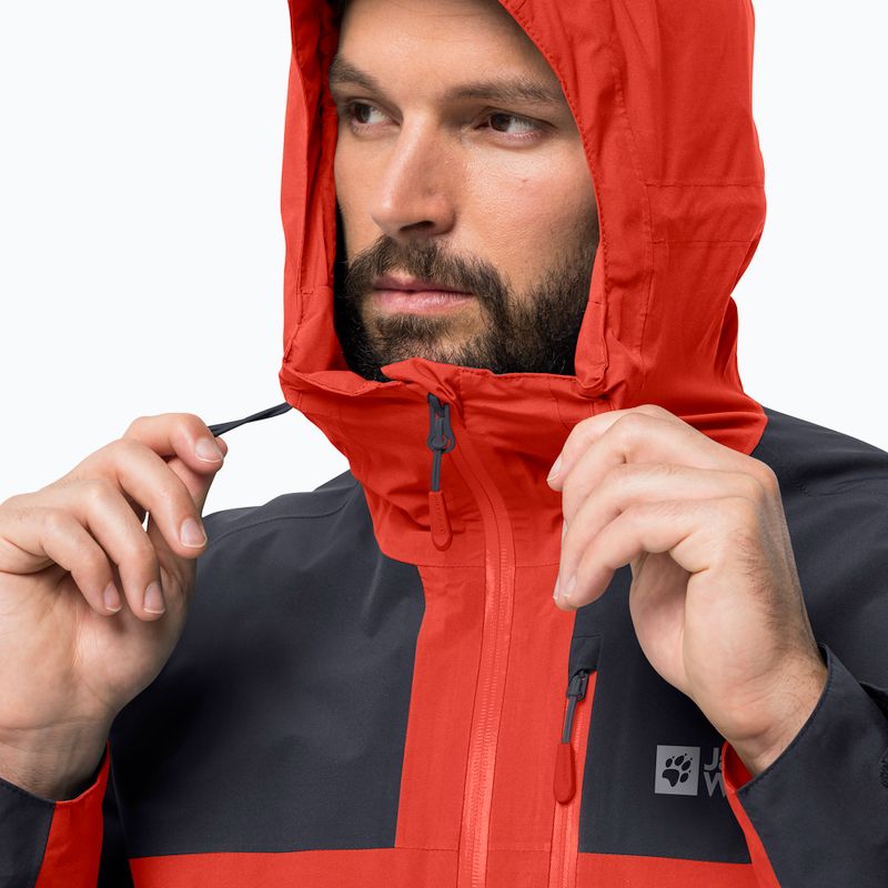 Jack Wolfskin Herren Go Hike Regenjacke rot 1114051 5