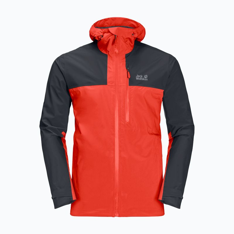 Jack Wolfskin Herren Go Hike Regenjacke rot 1114051 7