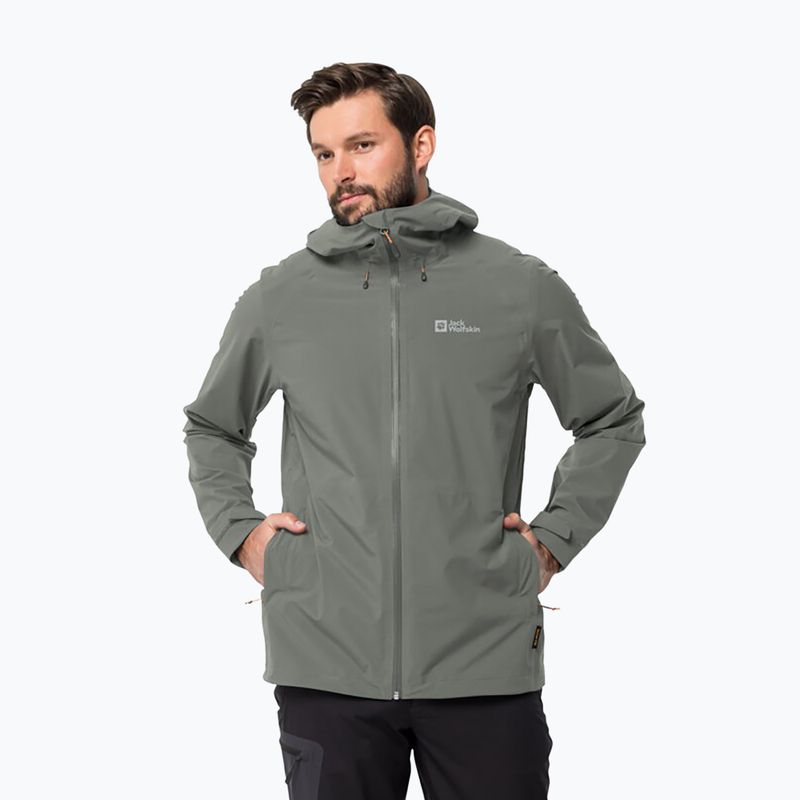 Jack Wolfskin Herren Highest Peak Regenjacke grün 1115131_4143_005