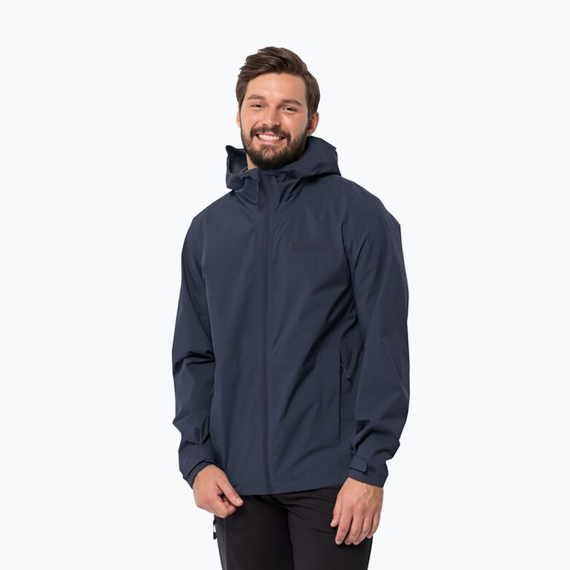 Jack Wolfskin Herren Regenjacke Elsberg 2.5L blau 1115881_1010_002