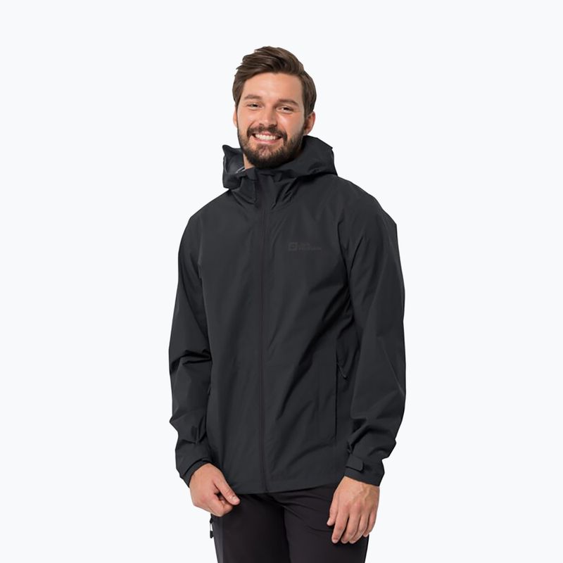 Jack Wolfskin Herren Regenjacke Elsberg 2.5L schwarz 1115881_6000_003