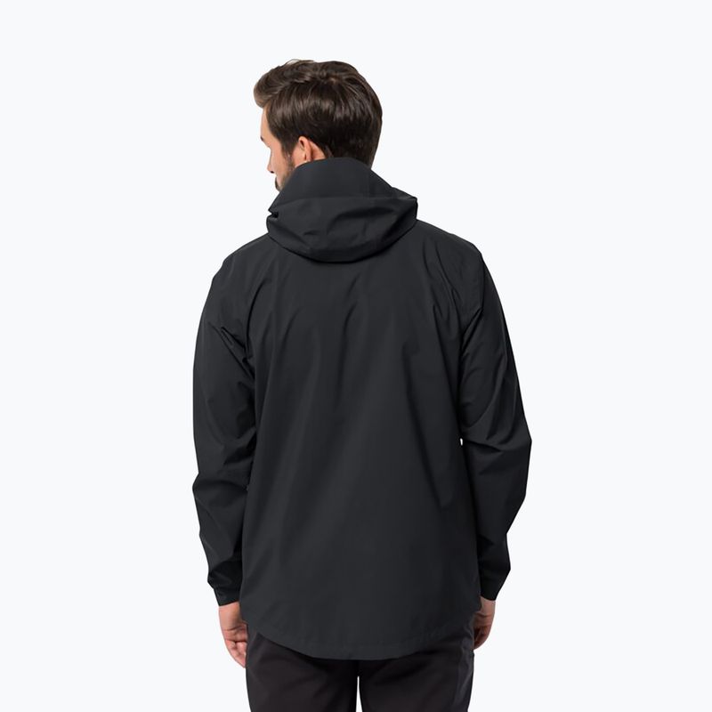 Jack Wolfskin Herren Regenjacke Elsberg 2.5L schwarz 1115881_6000_003 2