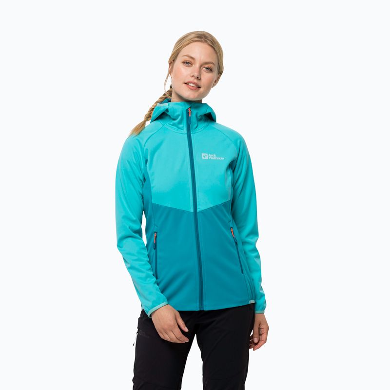 Jack Wolfskin Damen Go Hike Softshell Jacke blau 1306862