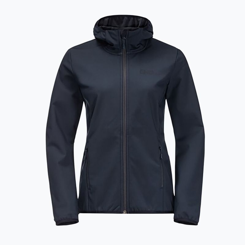 Damen Softshelljacke Jack Wolfskin Bornberg Hoody navy blau 1307691 7