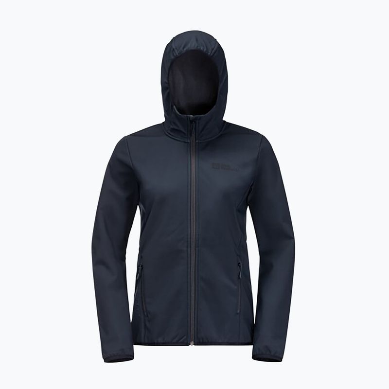 Damen Softshelljacke Jack Wolfskin Bornberg Hoody navy blau 1307691 8