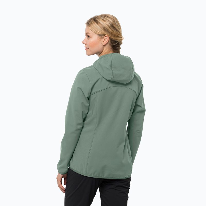 Damen Softshelljacke Jack Wolfskin Bornberg Hoody grün 1307691 2