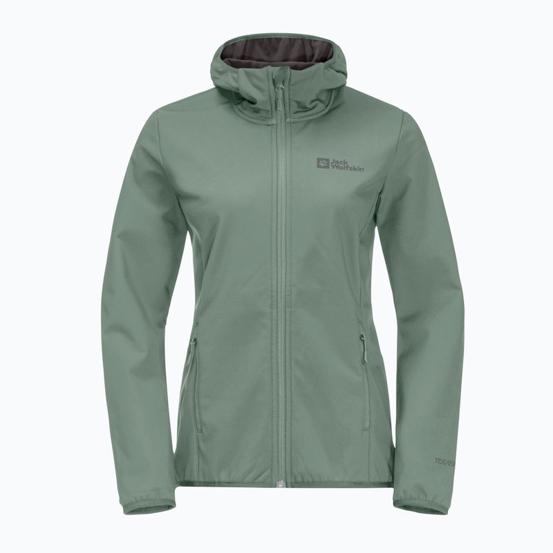 Damen Softshelljacke Jack Wolfskin Bornberg Hoody grün 1307691 4