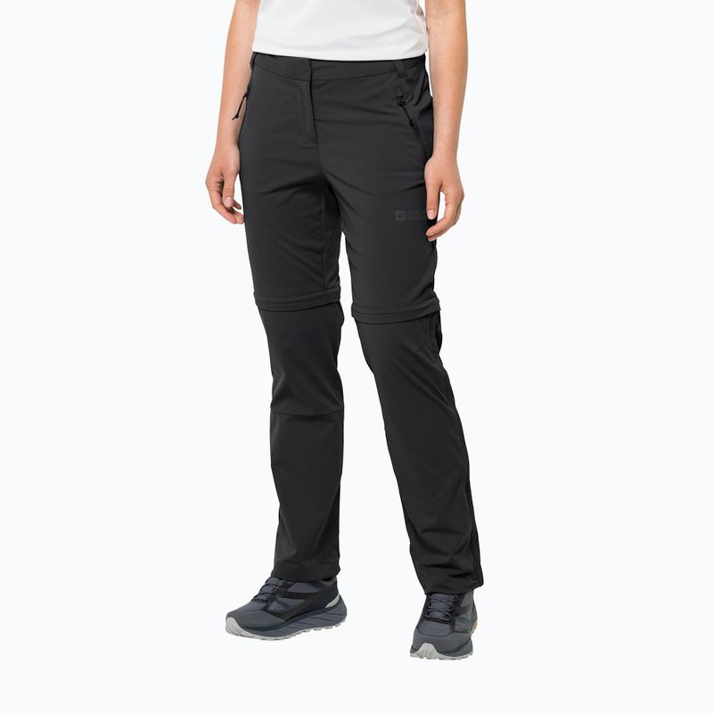 Jack Wolfskin Damen Softshellhose Glastal Zip Off schwarz 1508151_6000_042