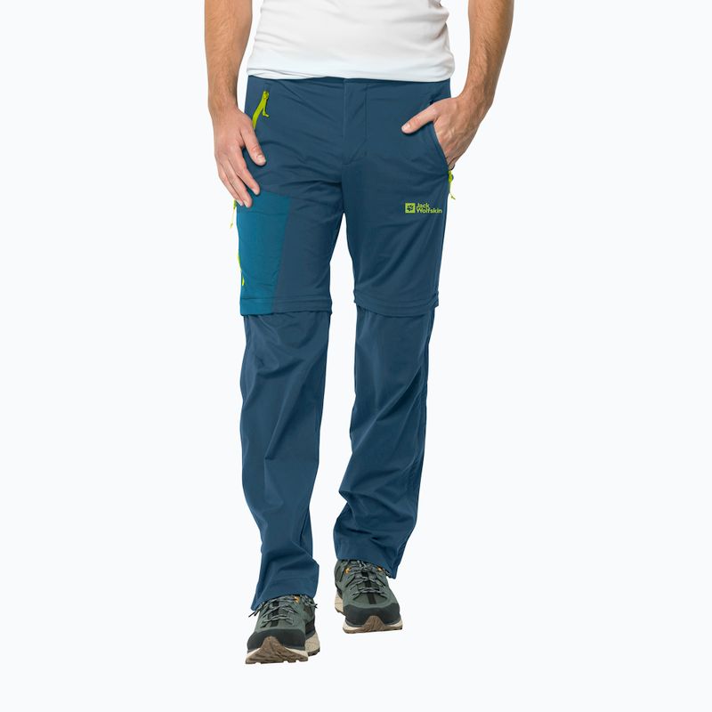 Herren Softshell-HoseJack Wolfskin Glastal Zip Away navy blau 1508301