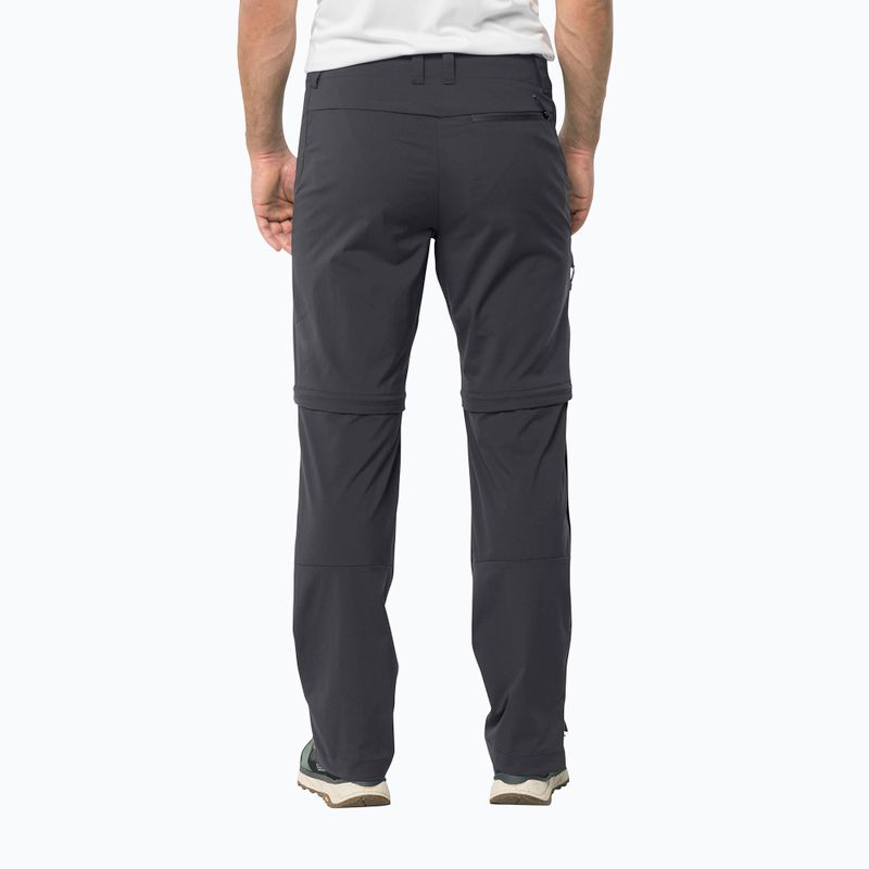 Herren Softshellhose Jack Wolfskin Glastal Zip Away grau 1508301 2