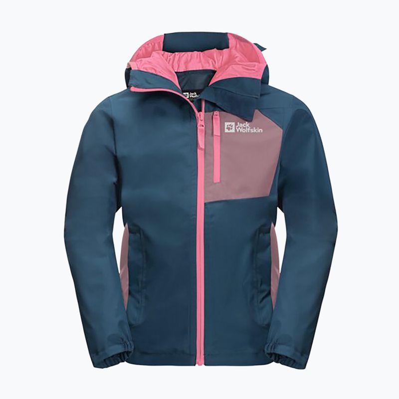 Jack Wolfskin Active Hike Kinder Regenjacke navy blau 1609251 5