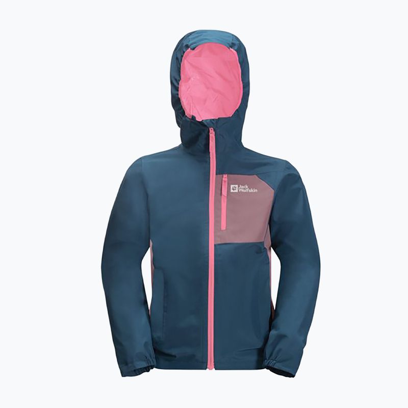 Jack Wolfskin Active Hike Kinder Regenjacke navy blau 1609251 6