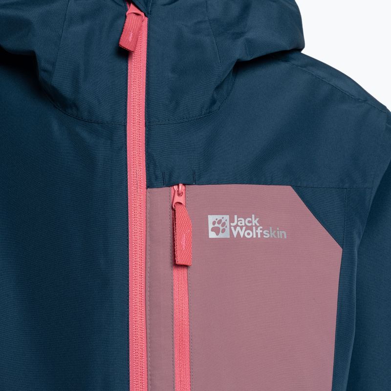 Jack Wolfskin Active Hike Kinder Regenjacke navy blau 1609251 3