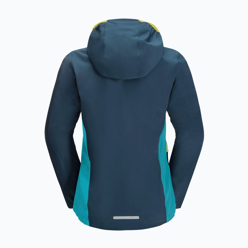 Jack Wolfskin Active Hike Kinder Regenjacke navy blau-grün 1609251 2