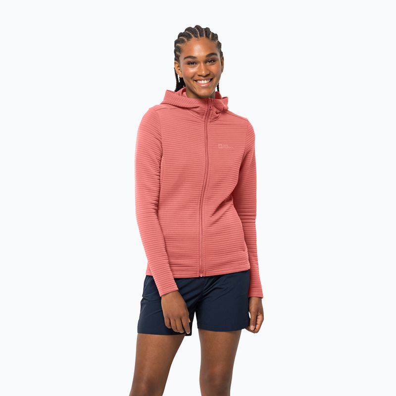 Damen-Trekkingjacke Jack Wolfskin Modesto Hooded rosa 1706254