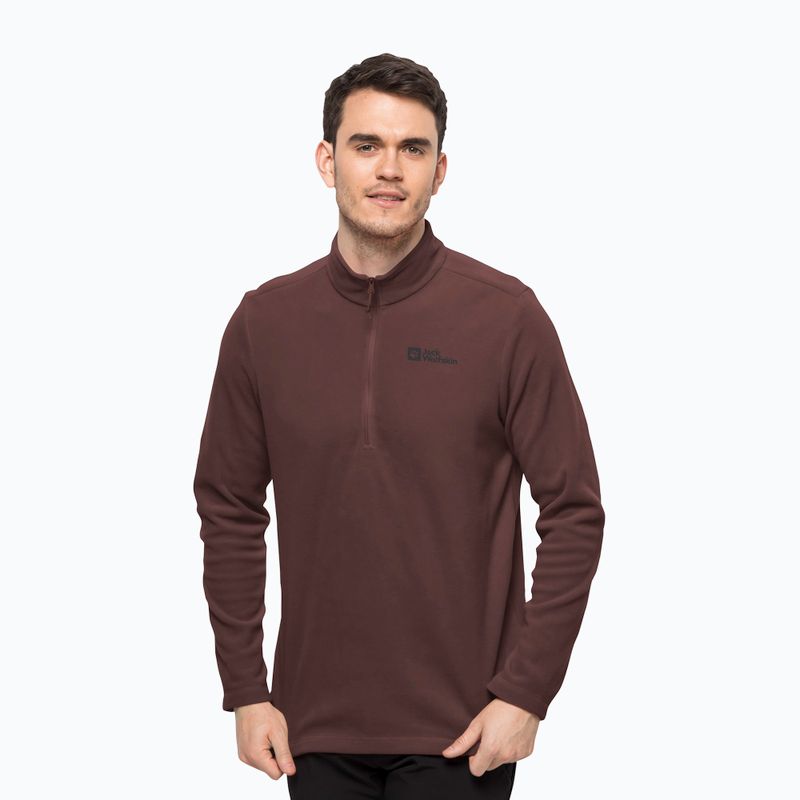 Jack Wolfskin Herren-Trekking-Sweatshirt Taunus HZ kastanienbraun 1709522