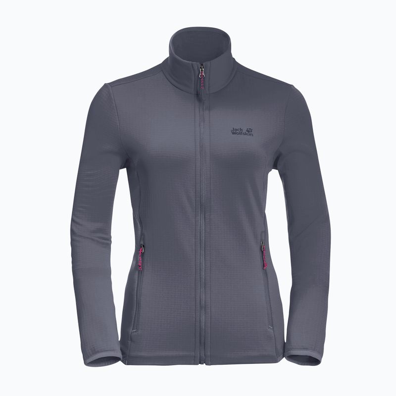Jack Wolfskin Damen-Trekkingjacke Peak Grid Fleece grau 1710351 4
