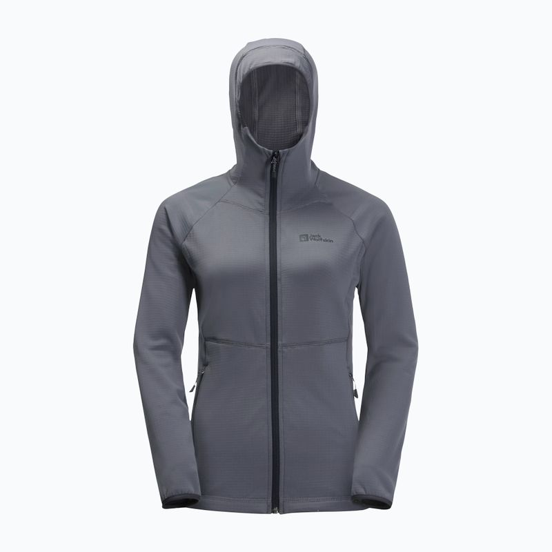 Jack Wolfskin Damen-Trekkingjacke Kolbenberg Hooded FZ grau 1711071 6